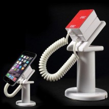 Soporte con cable  antirobo blanco para smartphones / mp3 / mp4 / maquetas