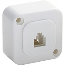 Toma telefonica 6/4 vias de pared blanca
