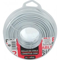 Rollo de cable telefonico 4 vias longitud 25 m,