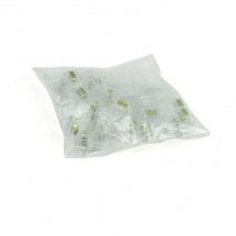 Conector macho RJ45 CAT5 con guia para cable flexible ( Bolsa de 25Uds)