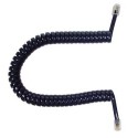 Cable rizado para telefono negro 2,10 m,