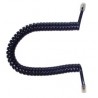 Cable rizado para telefono  espiral negro 7,5 metros ( estirado)