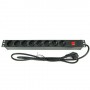 Regleta 19" 8 enchufes con interruptor para rack