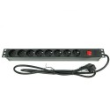Regleta 19" 8 enchufes con interruptor para rack
