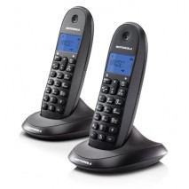 Telefono Inalambrico DECT MOTOROLA C1002 Duo Negro