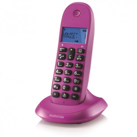 Telefono Inalambrico DECT MOTOROLA C1001 Violeta (Rosa)