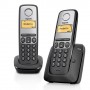 Telefono Inalambrico dect duo Gigaset A130 negro / plata