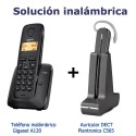 KIT solucion inalambrica Gigaset A120 + Auricular Dect GAP Plantronics C565