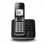 Teléfono inalambrico Panasonic KX-TGD320SPB con contestador negro,