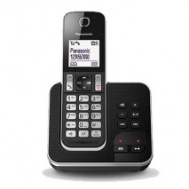 Teléfono inalambrico Panasonic KX-TGD320SPB con contestador negro,