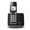 Teléfono inalambrico Panasonic KX-TGD320SPB con contestador negro,