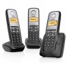 Telefono inalambrico dect trio Gigaset A130 negro / plata