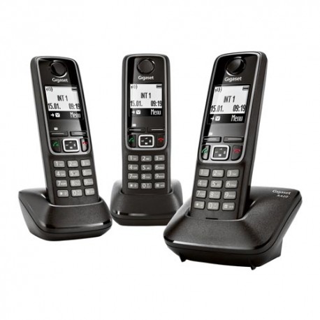 Dect Siemens Gigaset A420 black trio