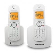 Telefono Inalambrico DECT MOTOROLA  D1002 Duo  Blanco