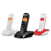 Telefono Inalambrico DECT MOTOROLA  S1203 Trio  Startac  Rojo Blanco y Negro
