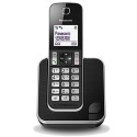 Teléfono inalambrico Panasonic KX-TGD310SPB negro,