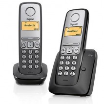 Telefono inalambrico dect Duo Gigaset A230 negro / plata