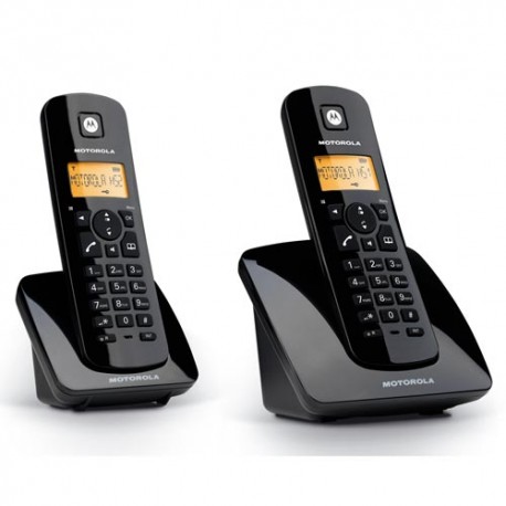 Telefono Inalambrico DECT MOTOROLA C402 Duo Negro