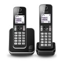Teléfono inalambrico Panasonic KX-TGD312SPB Duo  negro,