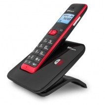 Dect Spc Telecom 7705 rojo y negro  (agenda de 50 nombres, manos libres)