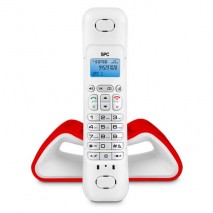 Dect Spc Telecom 7706 rojo  y blanco agenda 50 nombres manos libres