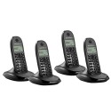 Telefono Inalambrico DECT MOTOROLA C1004 Cuarteto Negro