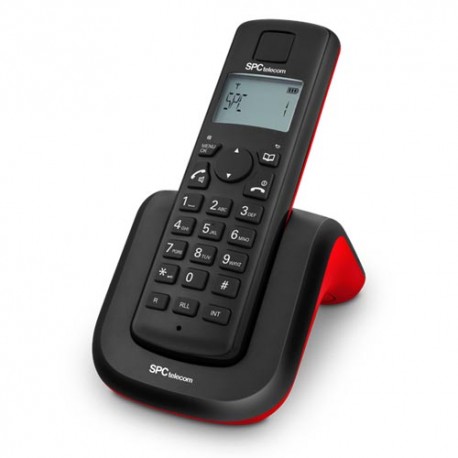 Dect Spc Telecom 7265 rojo / negro (agenda 50 nombre manos libres)