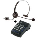 Kit audifono monoaural + marcador telefonico Spiker DA202+11T