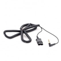 Cable Plantronics QD a jack de 2,5 mm, rizado de 3 m,