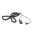 Cable Plantronics QD a jack de 2,5 mm, rizado de 3 m,