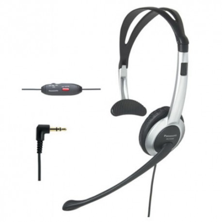 Auricular diadema Panasonic Jack 2,5 mm micro flexible y ajustable, control volumen y boton mute,