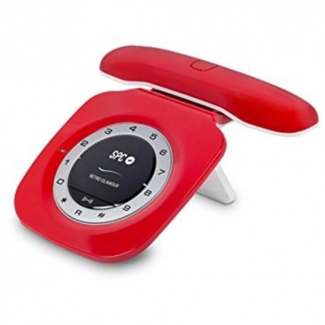 Telefono fijo y DECT Telecom 7707 Rojo