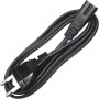 Cable de alimentacion toma tipo "8", cable 2x1mm2, longitud 2 metros, negro