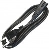 Cable de alimentacion toma tipo "8", cable 2x1mm2, longitud 2 metros, negro