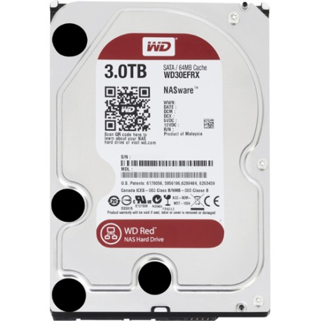 Wd red wd30efrx - disco duro - 3 TB - interno - 3,5" - SATA-600 - búfer: 64 MB