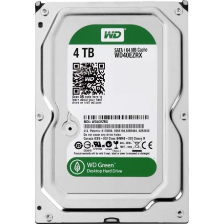 Disco duro Western Digital  green WD40EZRX - disco duro - 4 TB - interno - 3,5" - SATA-600 - bufer: