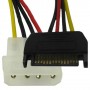 Cable Sata de 15 pin macho para toma de fuente de alimentacion de 15 cm,