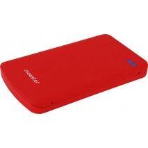 Caja disco duro Mooster 2,5" Sata - USB 2,0 - soft touch red  MHD59-R