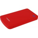 Caja disco duro Mooster 2,5" Sata - USB 2,0 - soft touch red  MHD59-R