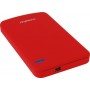 Caja disco duro Mooster 2,5" Sata - USB 2,0 - soft touch red  MHD59-R