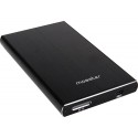 Caja disco duro Mooster 2,5" Sata - USB 2,0 - aluminio cepillado black MHD55-BK