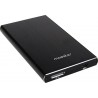 Caja disco duro Mooster 2,5" Sata - USB 2,0 - aluminio cepillado black MHD55-BK