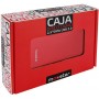 Caja disco duro Mooster 2,5" Sata - USB 2,0 - aluminio cepillado rojo MHD55R