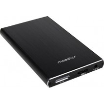 Caja disco duro Mooster 2,5" Sata USB 3,0 / USB 2,0 aluminio cepillado black MHD56-BK