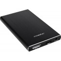 Caja disco duro Mooster 2,5" Sata USB 3,0 / USB 2,0 aluminio cepillado black MHD56-BK