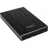 Caja disco duro Mooster 2,5" Sata - USB 3,0 / USB 2,0 - aluminio cepillado black MHD58BK