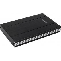 Caja disco duro Mooster 2,5" Sata - USB 2,0 - aluminio cepillado black  MHD57-BK