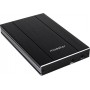Caja disco duro Mooster 2,5" Sata - USB 2,0 - aluminio cepillado black  MHD57-BK