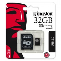 Memoria micro SDHC Kingston  32Gb clase 10 SDC10G2/32GB( adaptador microsdhc a SD incluido )