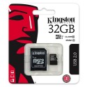 Memoria micro SDHC Kingston  32Gb clase 10 SDC10G2/32GB( adaptador microsdhc a SD incluido )